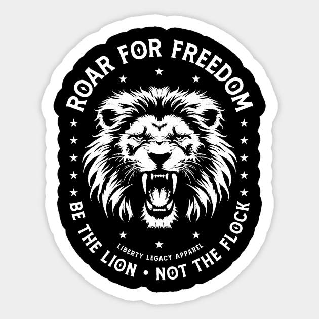 Roar For Freedom Sticker by Liberty Legacy Apparel